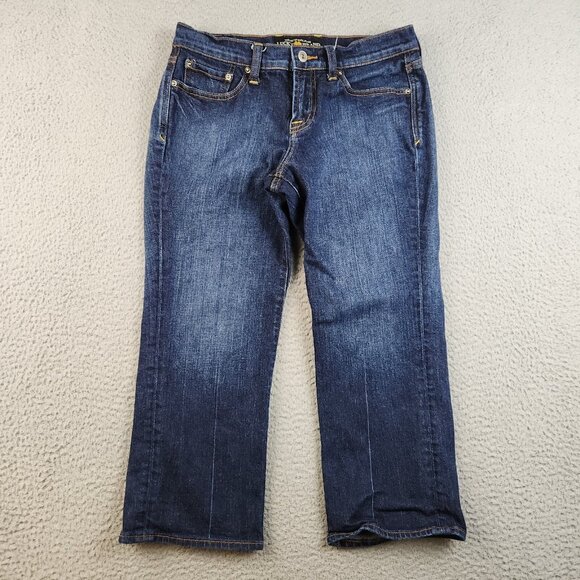 Classic Rider Jeans Womens 6/28 Lucky Brand Straight Leg Mid Rise Cropped Denim - Picture 1 of 11